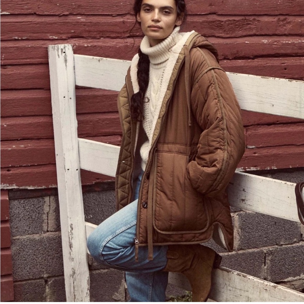 DÔEN Fauna Coat in Cinnamon Bark S/M